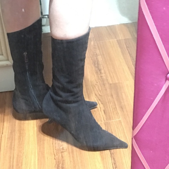 πFendi Suede Boots Size 39 1/2 Vero Cucio - Picture 8 of 8